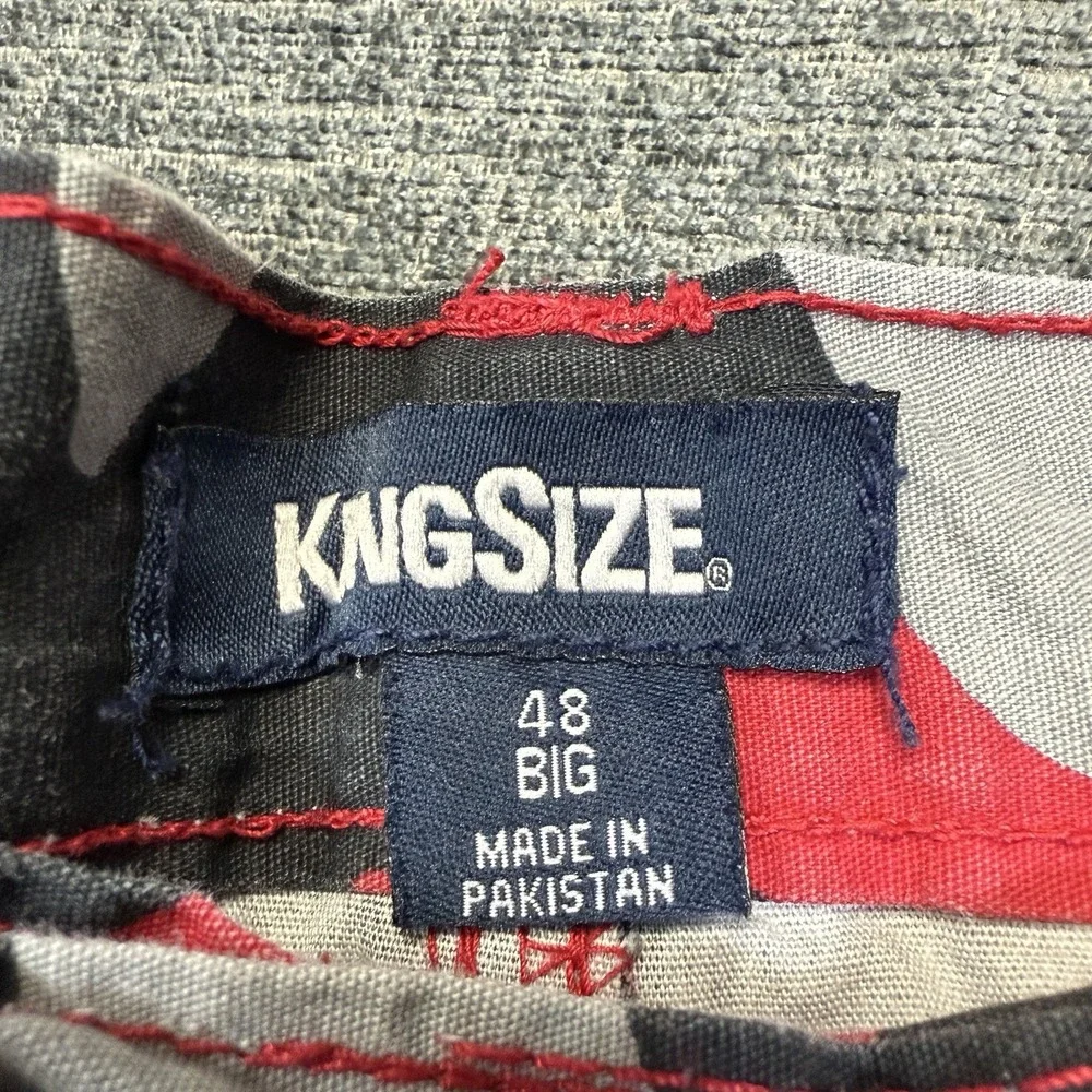 King‎ Size Cargo Shorts Mens 48 Big Red Camo Military Utility Elastic Waist
